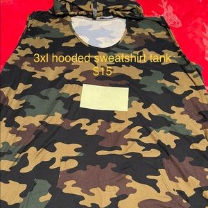 3xl hooded tank sweatshirt